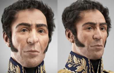 Reconstrucción del rostro de Simón Bolivar